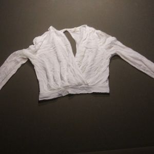 Silence and noise long sleeve crop top size small